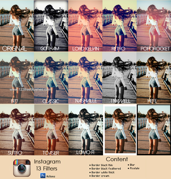 Instagram Filter Photoshop 123freebrushes