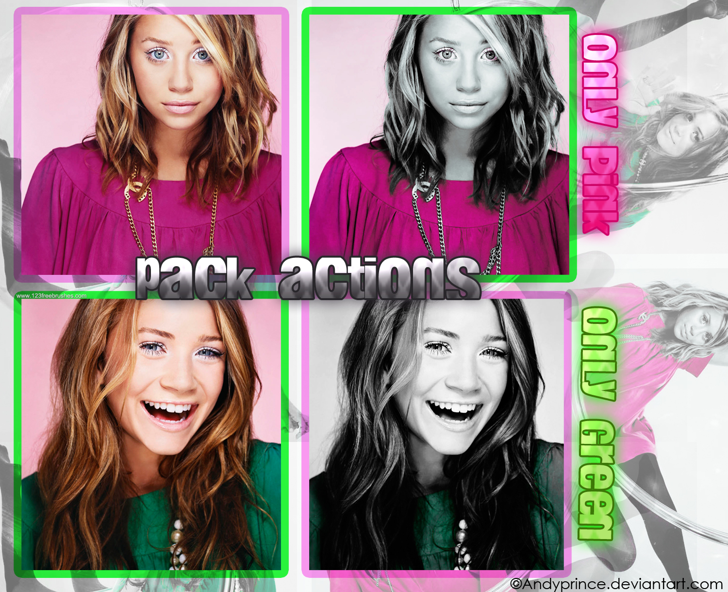Pack Two Only Colors Effect Photoshop Action