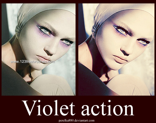 Violet Color Effect Photoshop Action