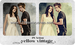 Yellow Vintage Effect Photoshop Action