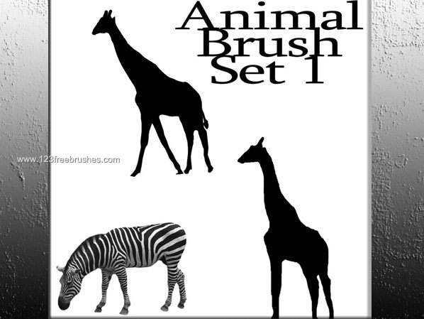 Animals Photoshop Brushes – Camel – Rhinoceros – Wolf Zebra Silhouette