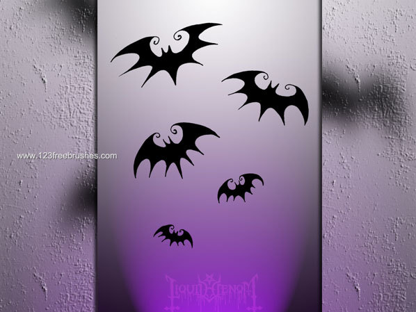 Bat Silhouette Photoshop Brushes