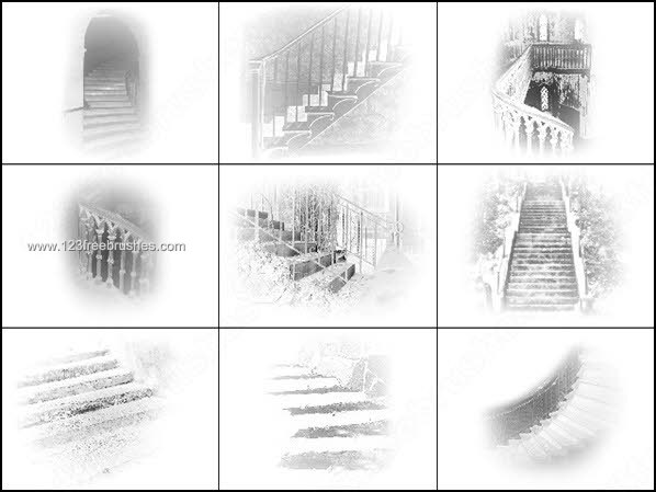 Upstairs Downstairs Brushes for Photoshop