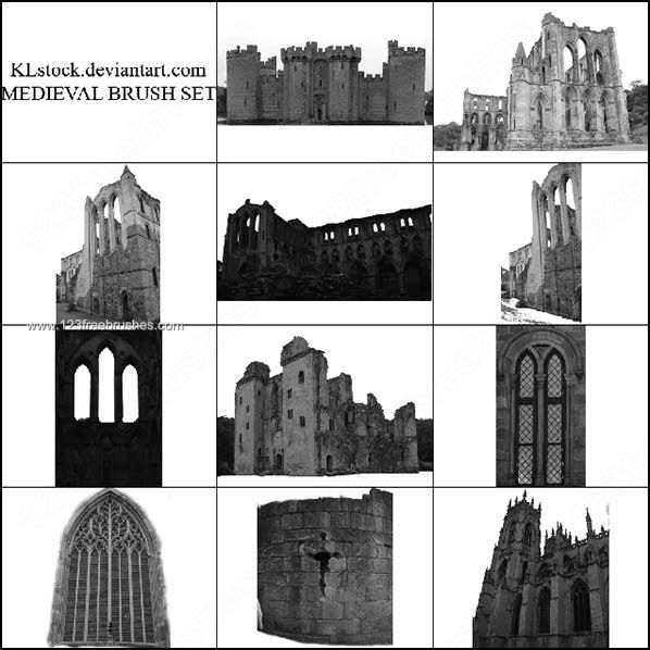 Medieval Castle Photoshop Brushes Free