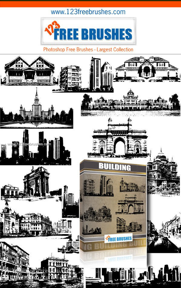 Architecture Brushes Photoshop – Old Building – House – City