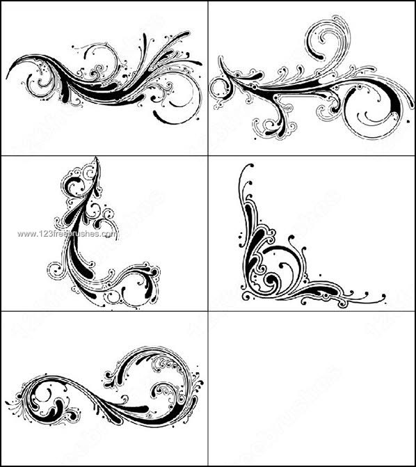 Free Decorative Swirl Brushes Photoshop