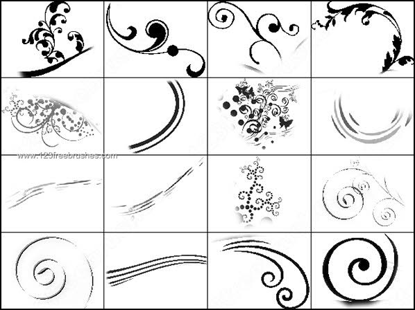Free Floral Swirl Brushes Download