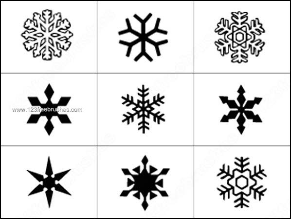 snowflake Elements Photoshop Brushes