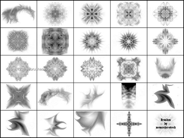 Abstract Snowflake Brushes for Photoshop