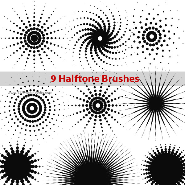 Halftone Dots Photoshop Brushes