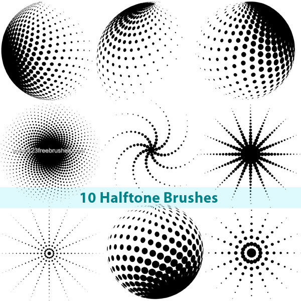 Free Halftone Photoshop Brushes