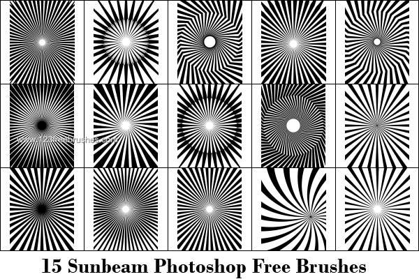 Sun Rays Free Photoshop Brushes