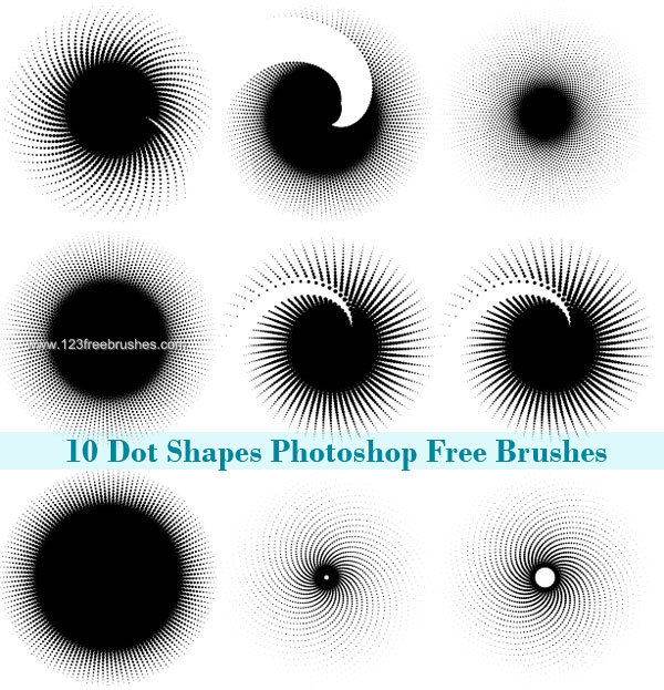 Halftone Dots Photoshop Brushes Free