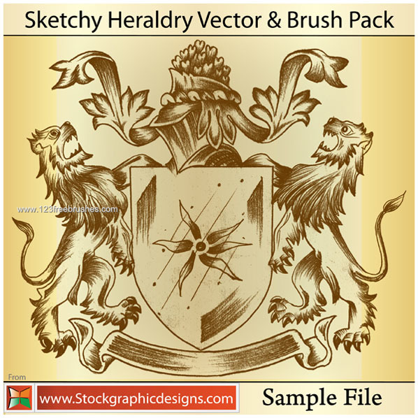 Heraldry Shield – Coat of Arms Photoshop Brushes