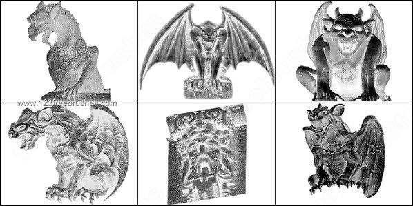 Gothic Gargoyles Brushes for Photoshop 7