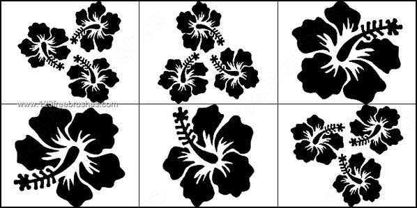 Flower Silhouettes Brushes