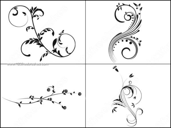 Free Hi-Res Brushes for Photoshop Floral