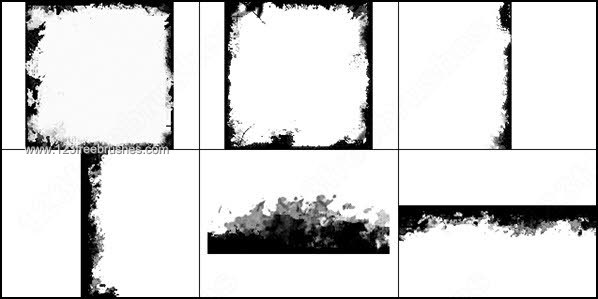 Grunge Photo Frames – Edges – Borders Photoshop Brushes