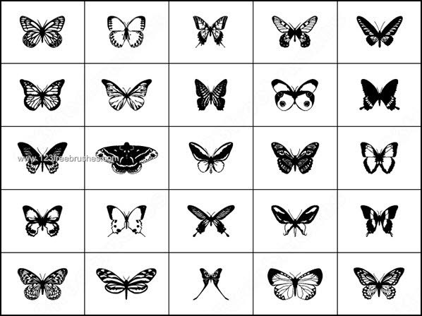 Free Butterfly Brushes for Photoshop 7