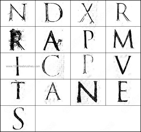 Photoshop Alphabet Brushes Free Download