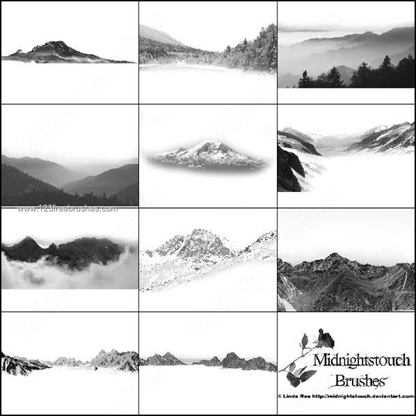 Mountain Brushes for Photoshop 7