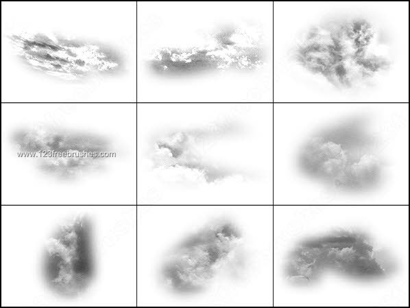 Sky and Clouds Photoshop Free Brushes