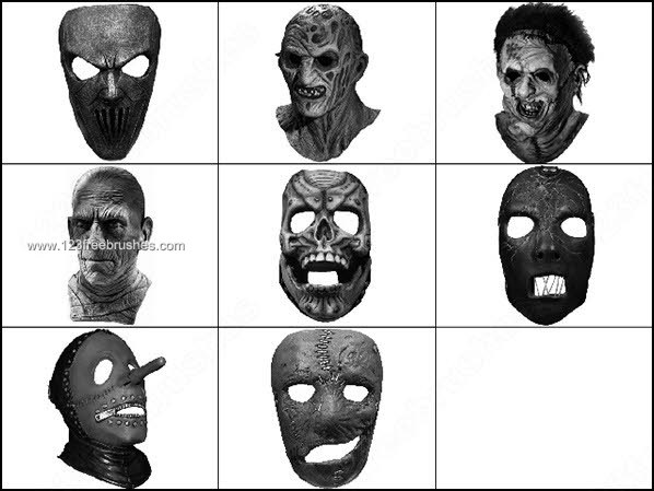 Horror Mask Photoshop Brushes