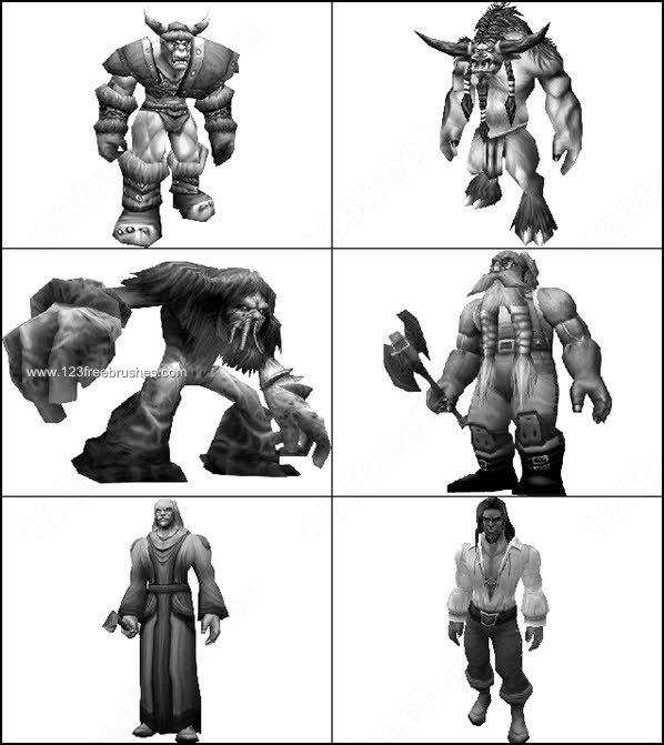Warcraft Character Brushes