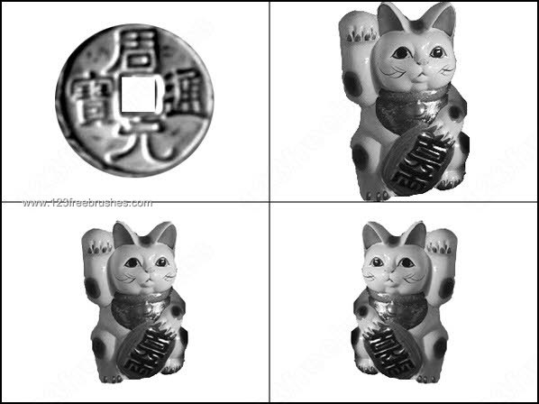 Japanese Lucky Cat Toys Brushes