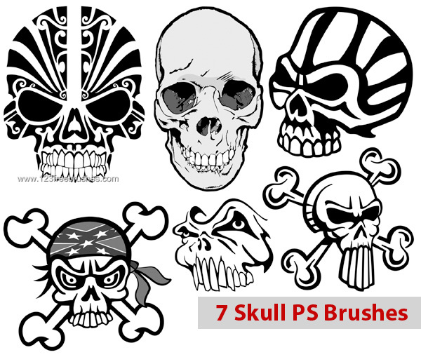 Free Skull Photoshop Brush Pack