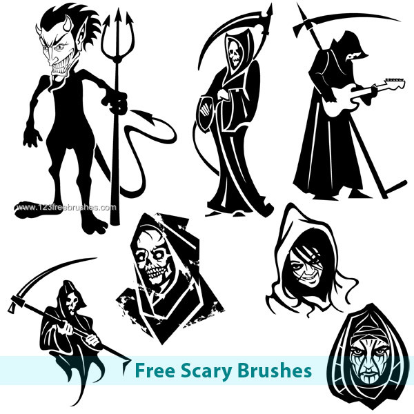 Free Scary Photoshop Brushes