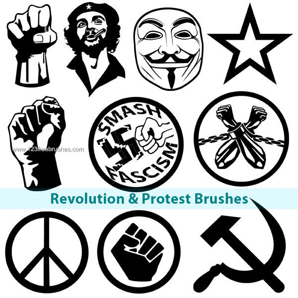 Protest and Revolution Photoshop Brushes