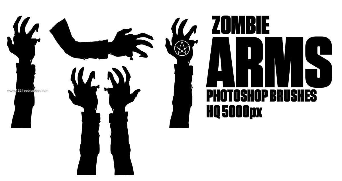 Zombie Arms Silhouettes