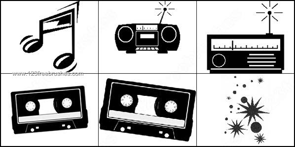 Cassette – Radio Photoshop Brushes