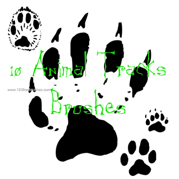 Animal Tracks | Brushes For Photoshop Free Download | 123Freebrushes