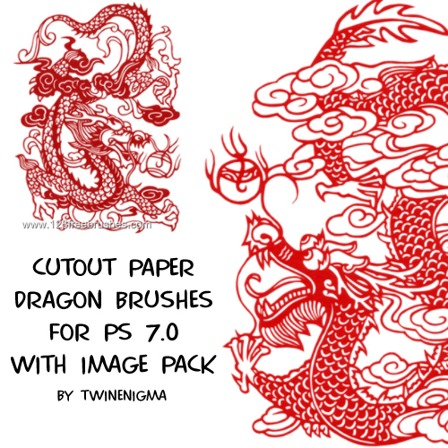 Cutout Paper Dragon