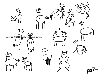 Doodle Horses