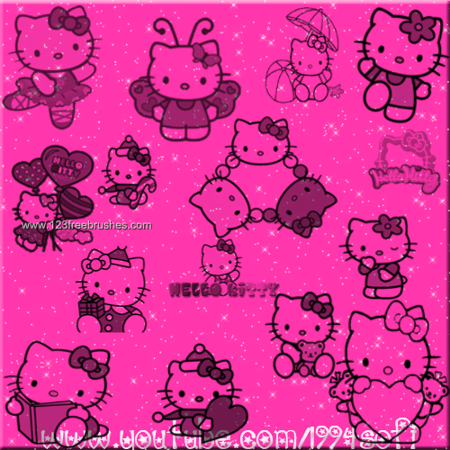 Hello Kitty | Photoshot Brushes | 123Freebrushes