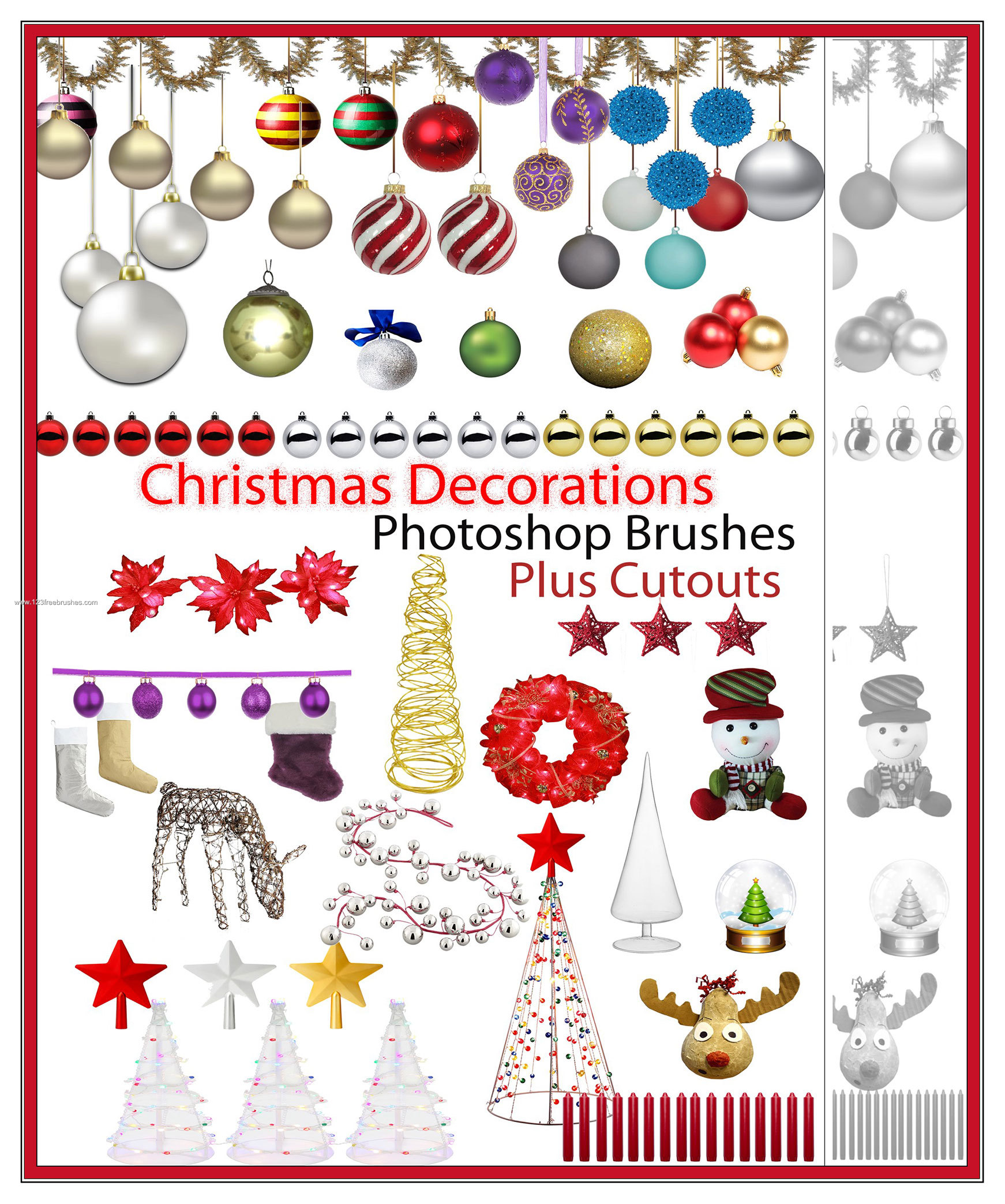 Christmas Decorations Cutouts