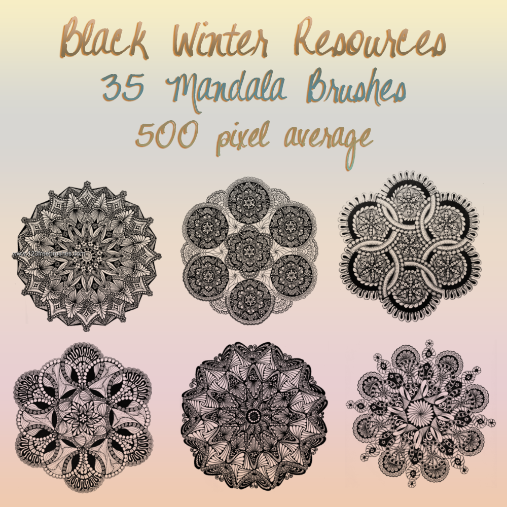 Black Winter Mandala