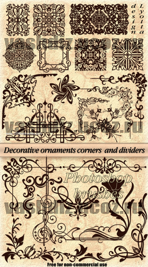 Decorative Ornaments Corners Dividers