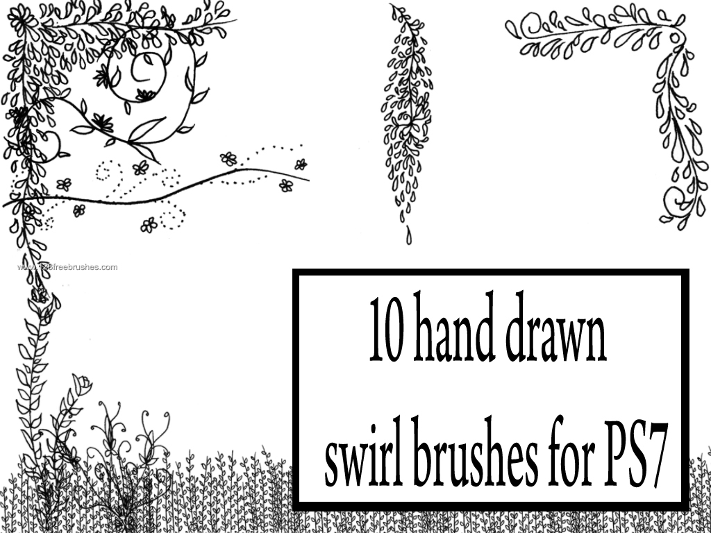 Hand Drawn Swirl Floral