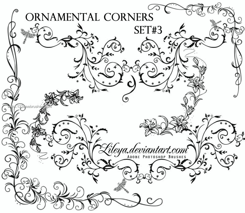 Ornamental Floral Corners