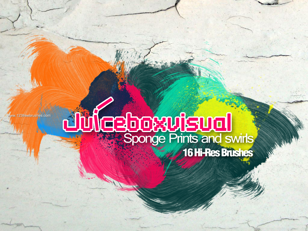 Sponge Prints and Swirls
