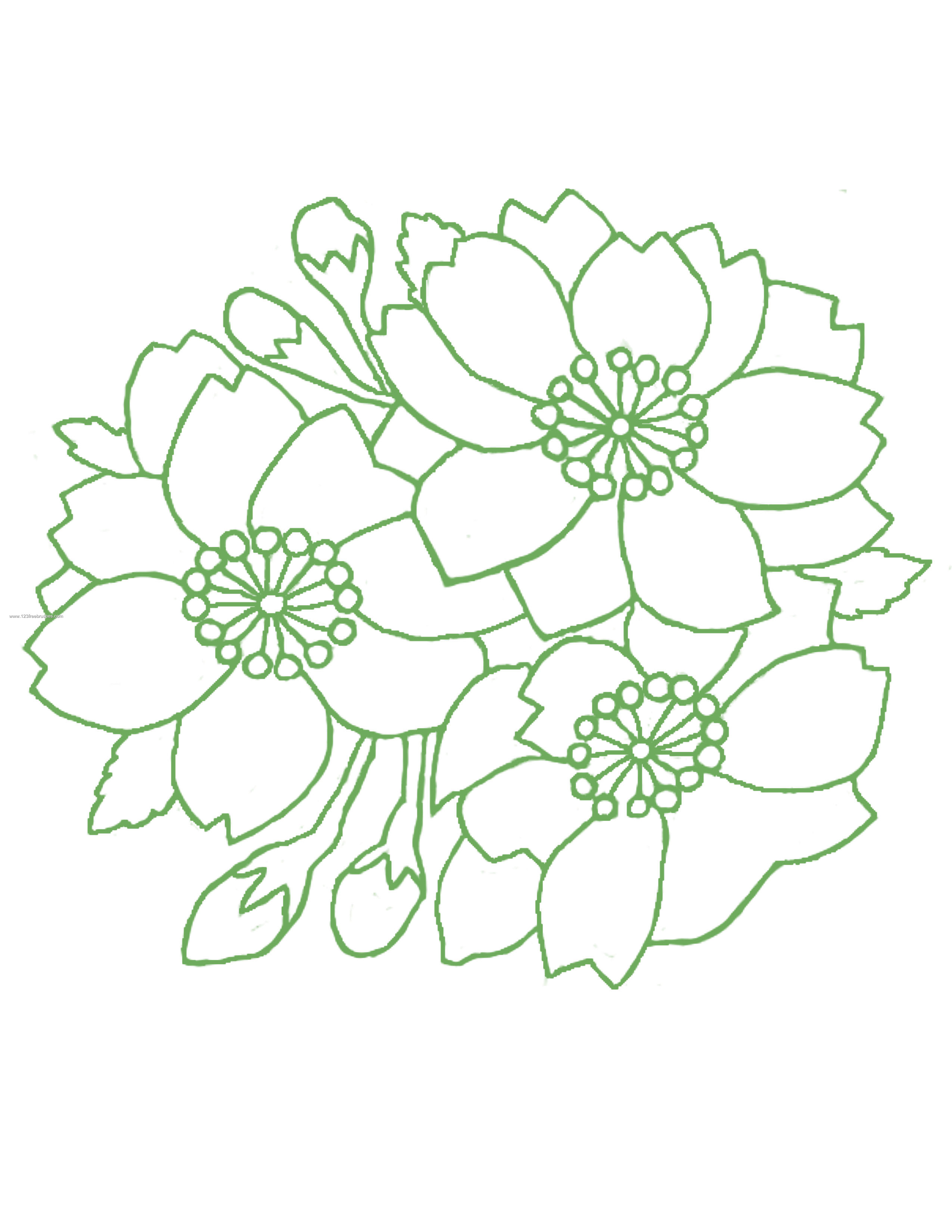 Floral seamless pattern Flower sketch japanese style background Stock  Illustration  Adobe Stock