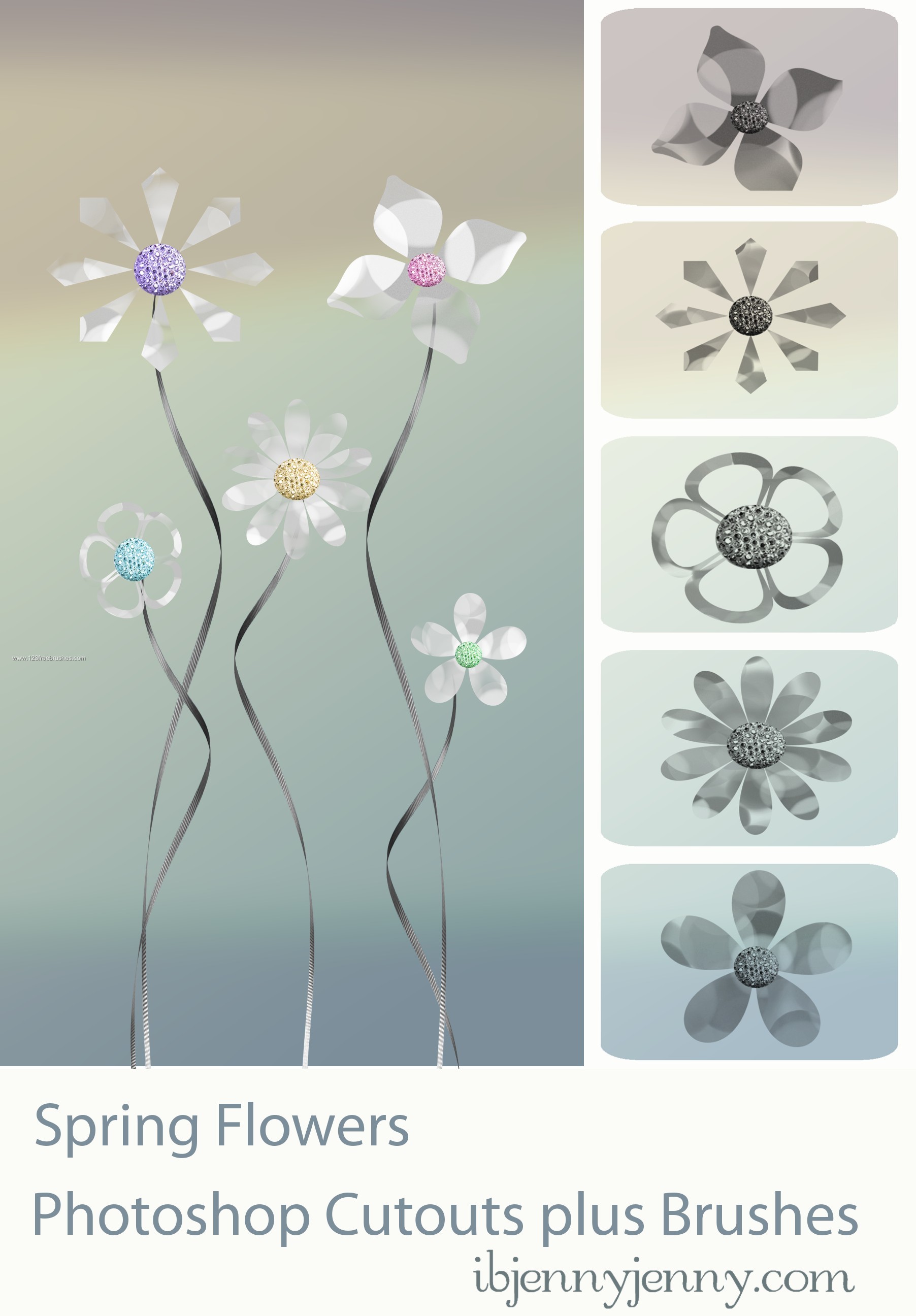 Spring Flower and Cutouts