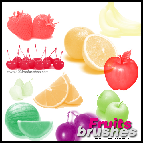 Fruits Apple – Watermelon – Strawberry – Cherry – Banana and Orange