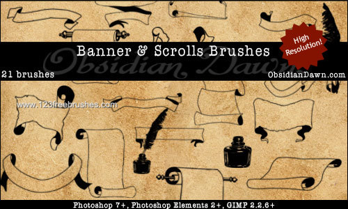 Antique Banners Scrolls