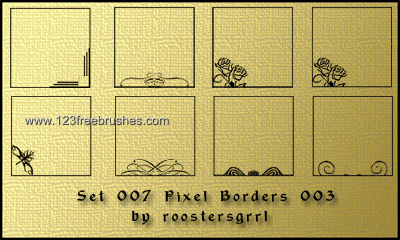 Pixel Floral Border