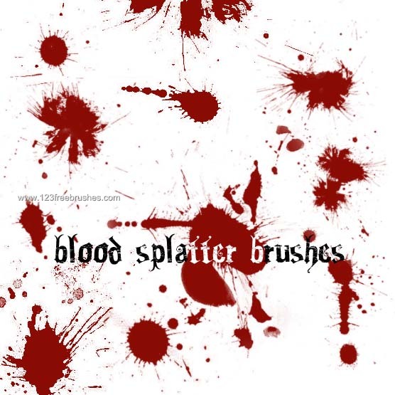Blood Splatter Free photoshop brushes